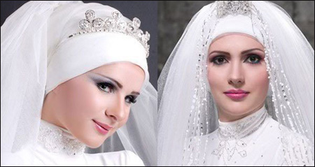 للمحجبات المقبلات على الزفاف.. اليكن مجموعة لفات طرح رائعة